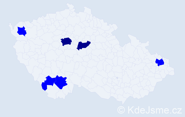 Příjmení: 'Kowalewski', počet výskytů 8 v celé ČR