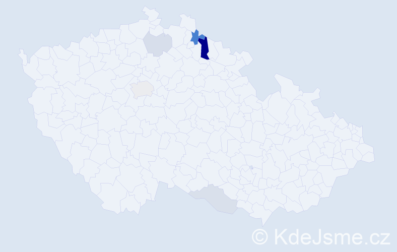 Příjmení: 'Biemann', počet výskytů 13 v celé ČR