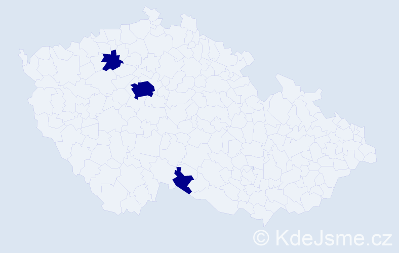 Příjmení: 'Ťuk', počet výskytů 3 v celé ČR