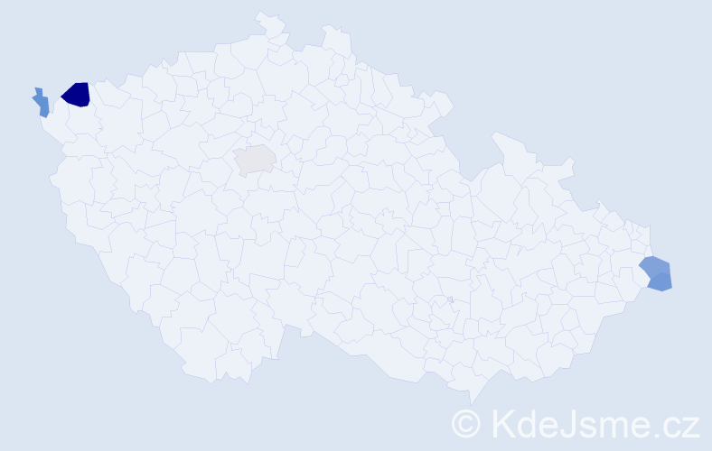 Příjmení: 'Popyková', počet výskytů 8 v celé ČR