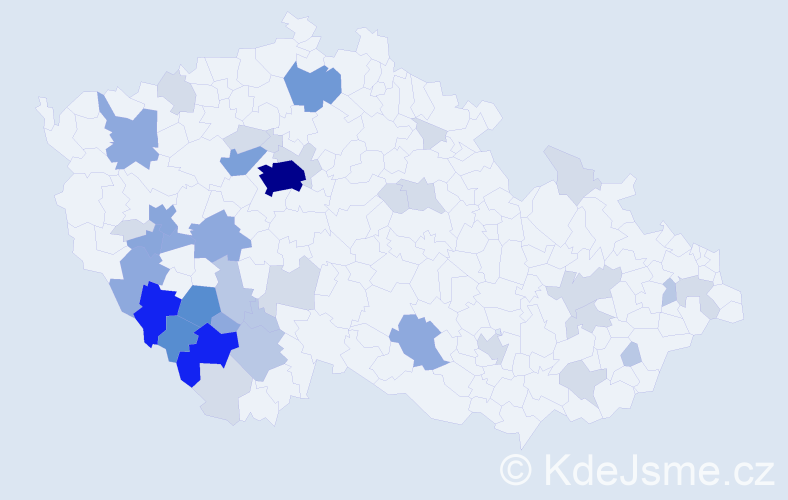 Příjmení: 'Řezanková', počet výskytů 123 v celé ČR