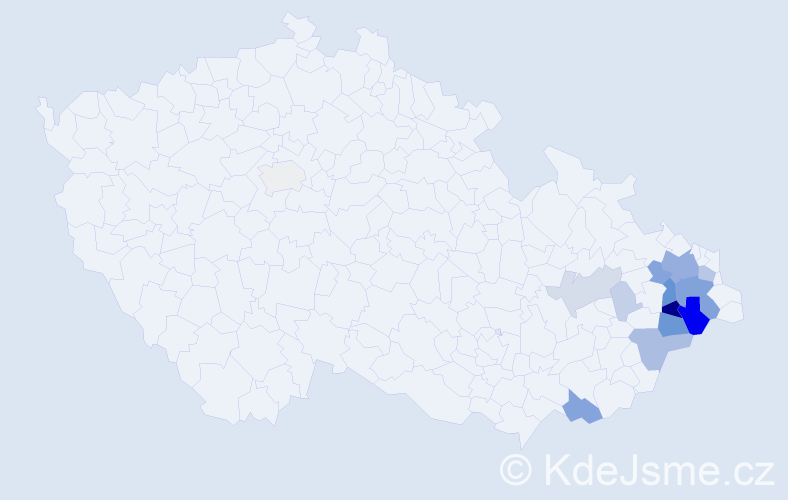 Příjmení: 'Knebel', počet výskytů 56 v celé ČR