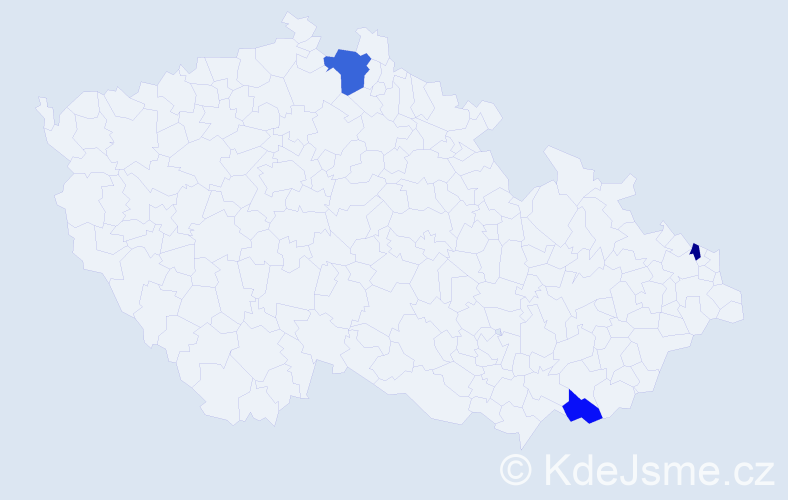 Příjmení: 'Mihočková', počet výskytů 4 v celé ČR