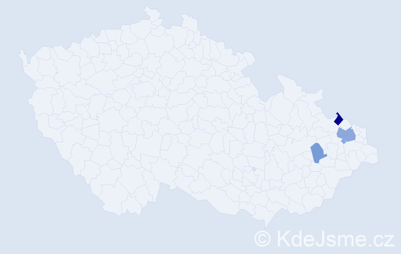 Příjmení: 'Frachová', počet výskytů 7 v celé ČR