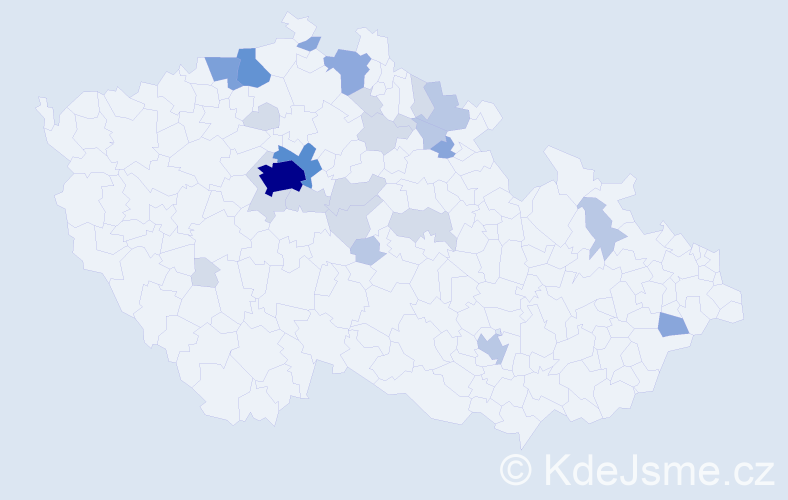 Příjmení: 'Kalfusová', počet výskytů 74 v celé ČR