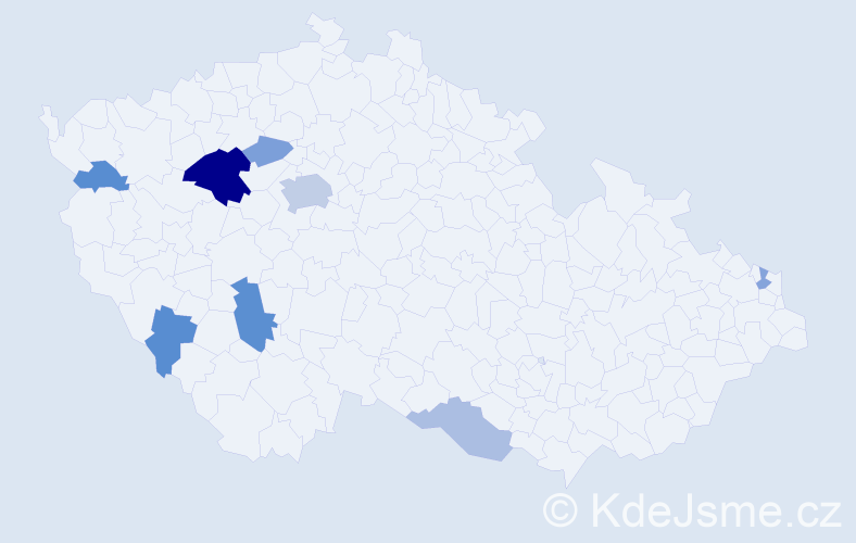 Příjmení: 'Zeithammel', počet výskytů 18 v celé ČR