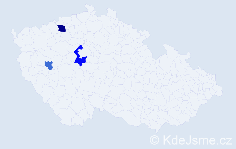 Příjmení: 'Fehr', počet výskytů 3 v celé ČR