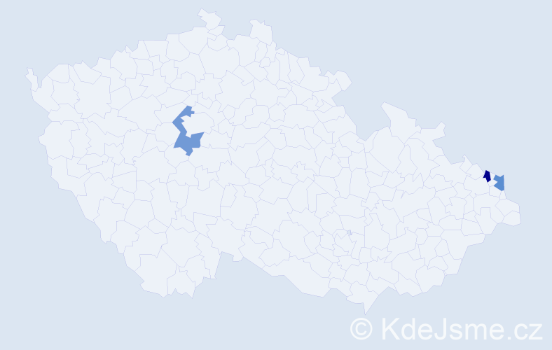 Příjmení: 'Koltoková', počet výskytů 3 v celé ČR