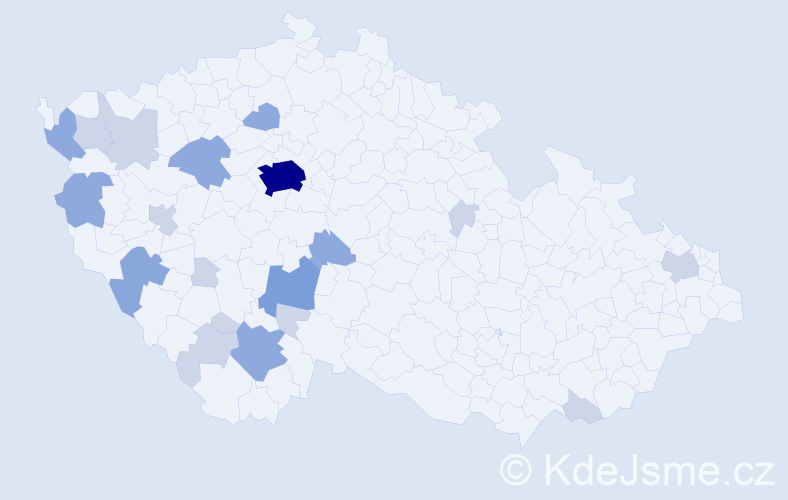 Příjmení: 'Eichinger', počet výskytů 43 v celé ČR