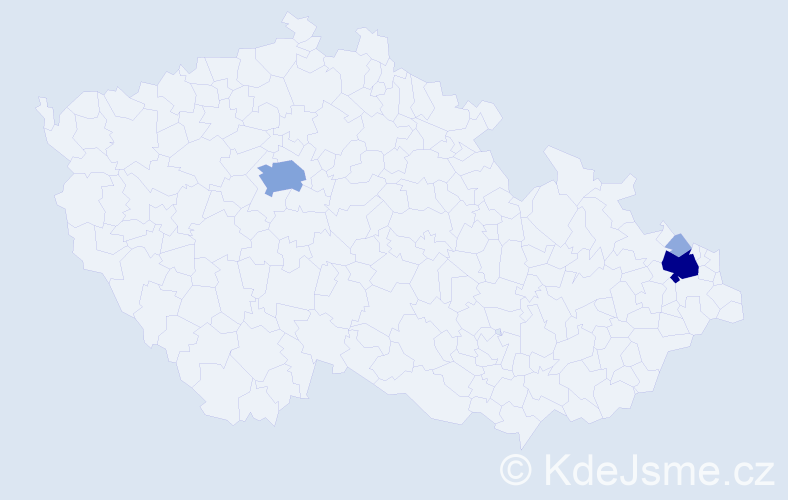 Příjmení: 'Skapová', počet výskytů 11 v celé ČR