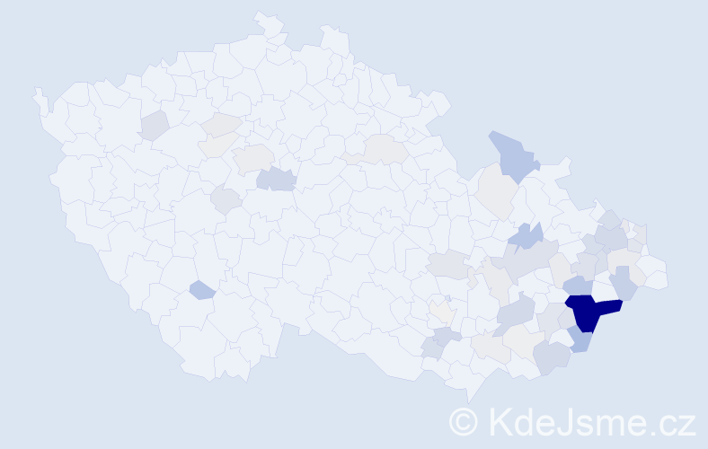Příjmení: 'Filgas', počet výskytů 224 v celé ČR