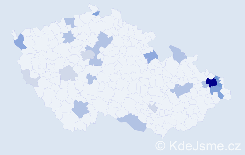 Příjmení: 'Vnenk', počet výskytů 71 v celé ČR