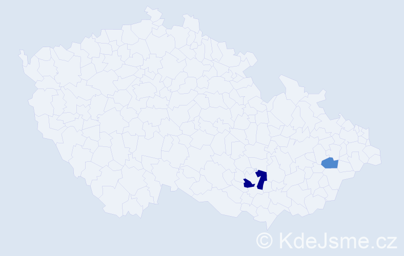 Příjmení: 'Tovarňák', počet výskytů 4 v celé ČR
