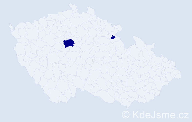 Příjmení: 'Klavdijenková', počet výskytů 2 v celé ČR