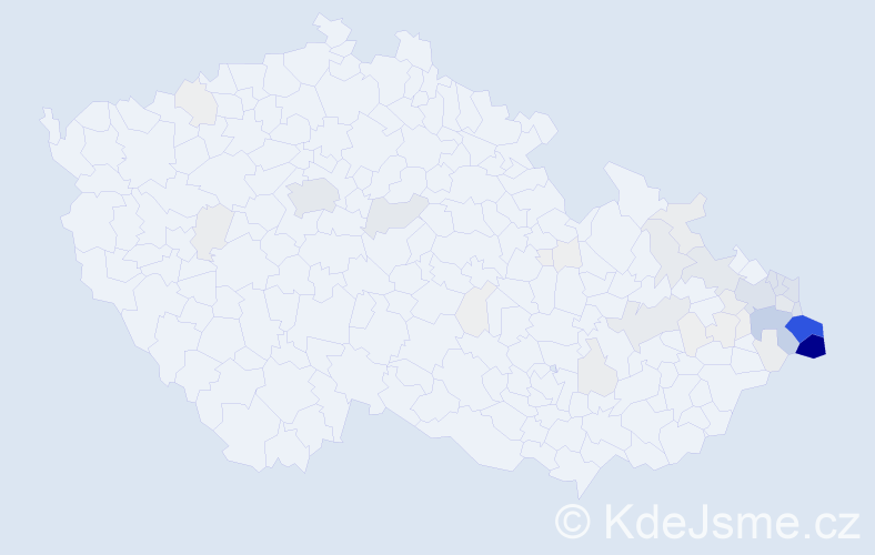 Příjmení: 'Szkandera', počet výskytů 377 v celé ČR