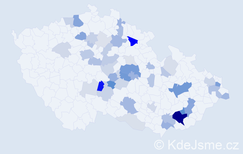 Příjmení: 'Bělovská', počet výskytů 139 v celé ČR
