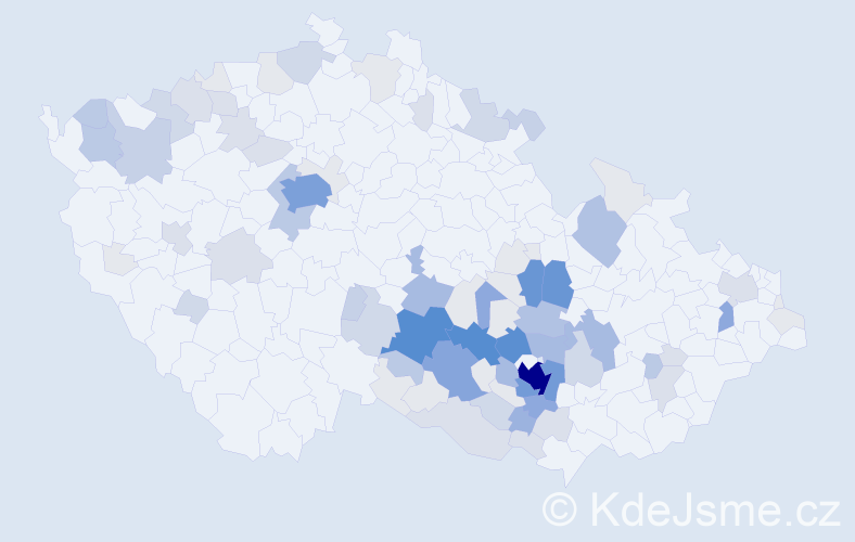 Příjmení: 'Pařil', počet výskytů 358 v celé ČR