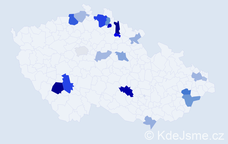 Příjmení: 'Vittek', počet výskytů 43 v celé ČR
