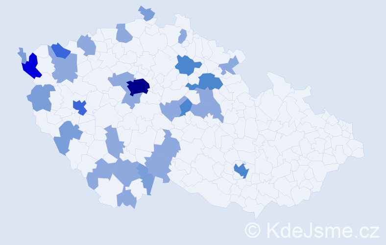 Příjmení: 'Tran Anh', počet výskytů 59 v celé ČR