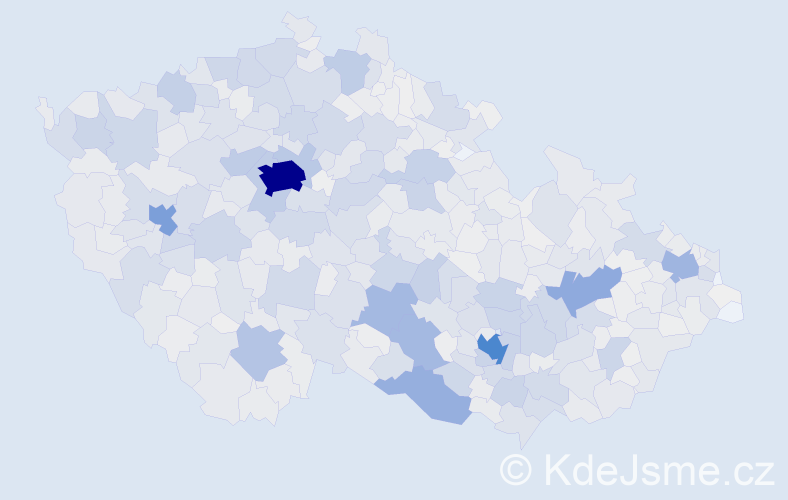 Příjmení: 'Fialová', počet výskytů 9630 v celé ČR