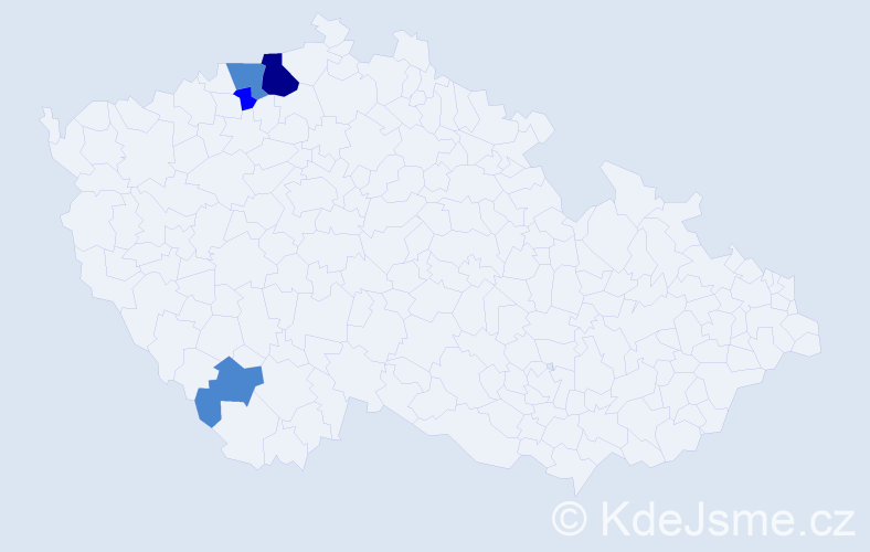 Příjmení: 'Maloziec', počet výskytů 7 v celé ČR