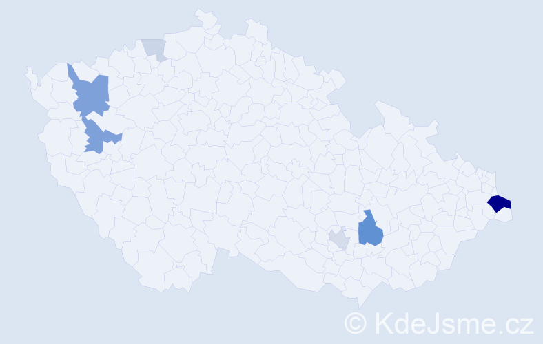 Příjmení: 'Rajčáni', počet výskytů 19 v celé ČR