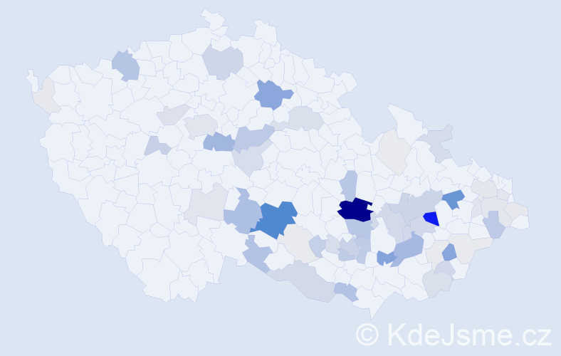 Příjmení: 'Záboj', počet výskytů 242 v celé ČR