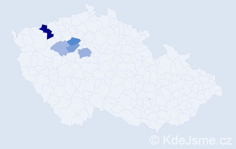 Příjmení: 'Lintymer', počet výskytů 24 v celé ČR