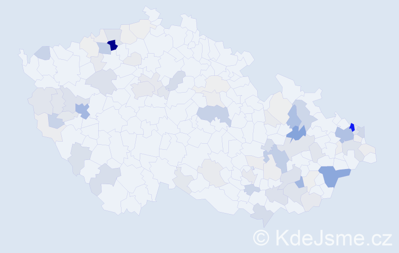 Příjmení: 'Ščuka', počet výskytů 392 v celé ČR