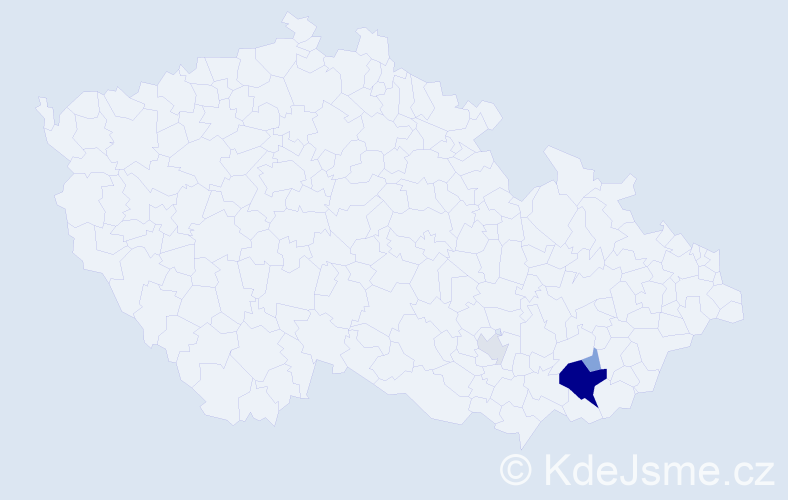 Příjmení: 'Šurmánková', počet výskytů 11 v celé ČR