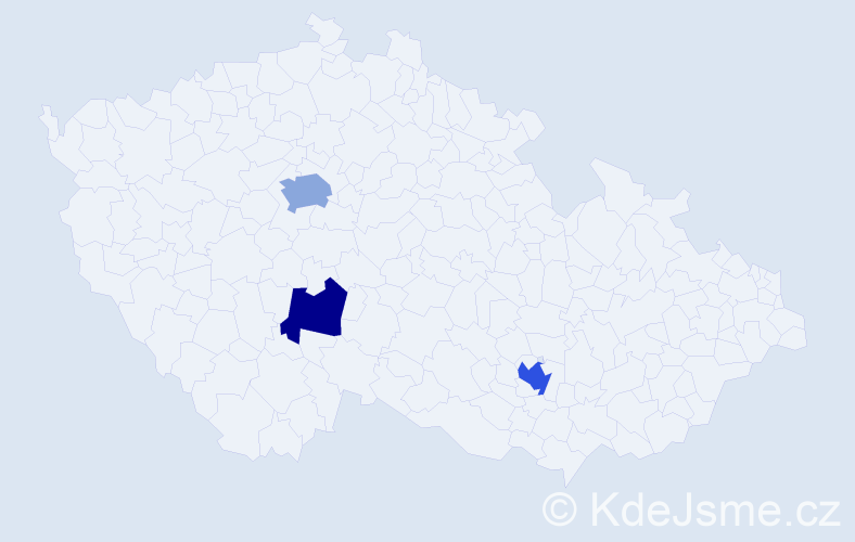 Příjmení: 'Tebich', počet výskytů 10 v celé ČR