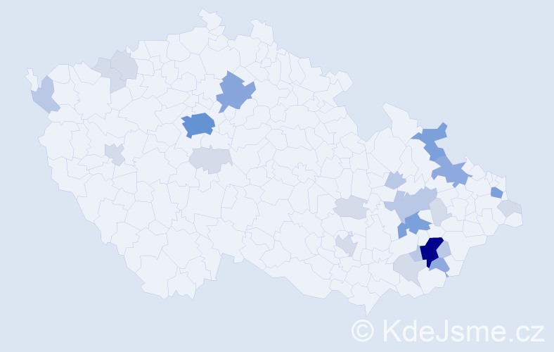 Příjmení: 'Cekotová', počet výskytů 69 v celé ČR