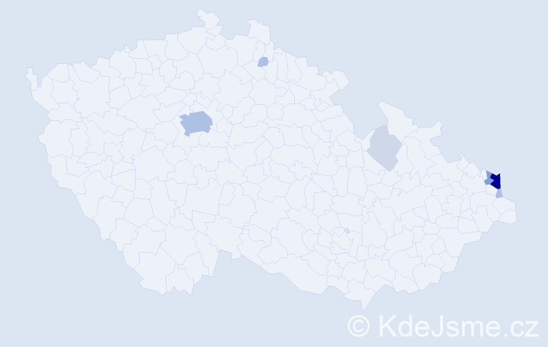Příjmení: 'Podstawková', počet výskytů 26 v celé ČR