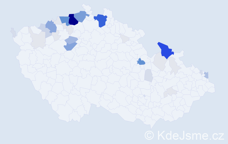 Příjmení: 'Badiová', počet výskytů 171 v celé ČR