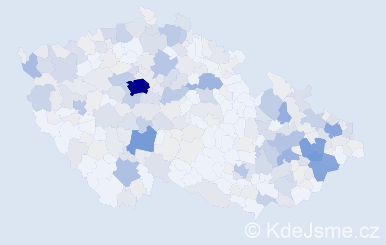 Příjmení: 'Volková', počet výskytů 1211 v celé ČR