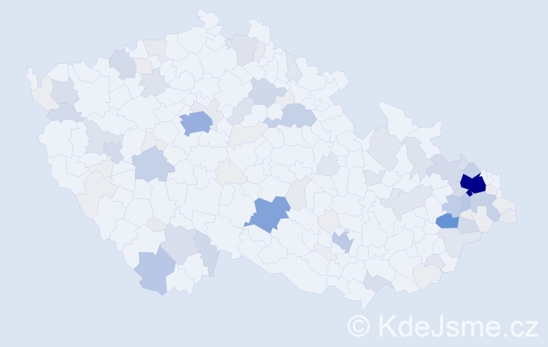Příjmení: 'Folta', počet výskytů 408 v celé ČR