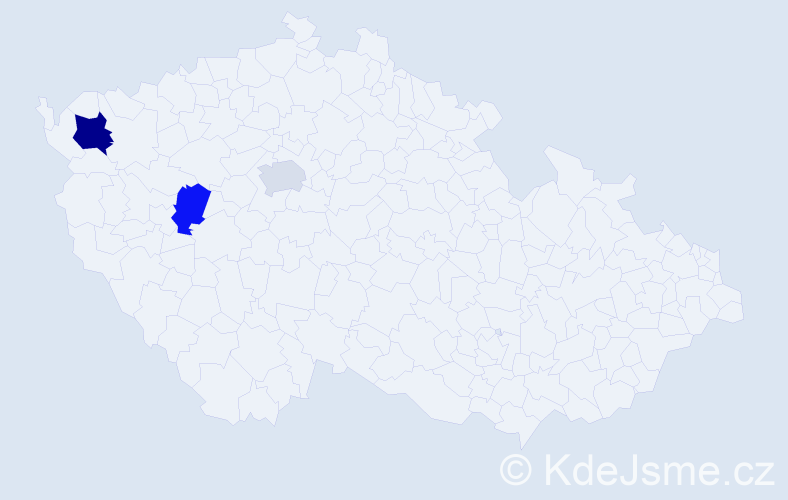 Příjmení: 'Mendiová', počet výskytů 4 v celé ČR