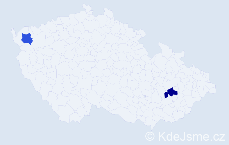 Příjmení: 'Horunová', počet výskytů 8 v celé ČR
