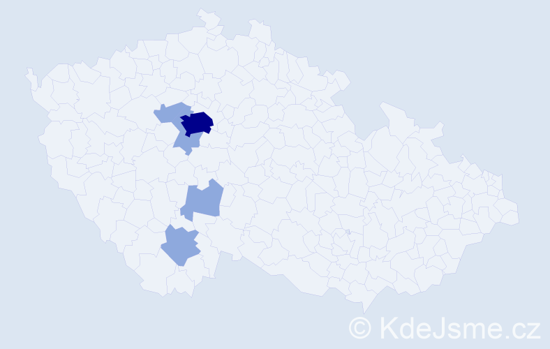 Příjmení: 'Lomecká', počet výskytů 9 v celé ČR
