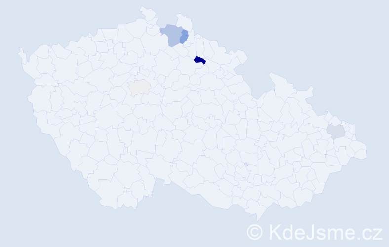 Příjmení: 'Trytko', počet výskytů 16 v celé ČR