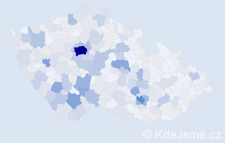 Příjmení: 'Vojtová', počet výskytů 1540 v celé ČR