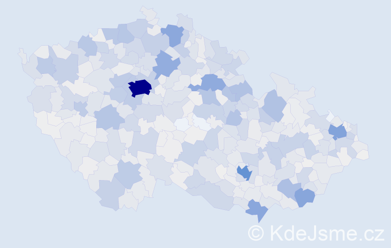 Příjmení: 'Bartoš', počet výskytů 6902 v celé ČR