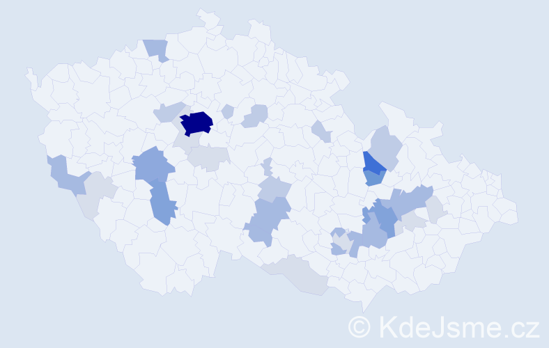 Příjmení: 'Feit', počet výskytů 95 v celé ČR