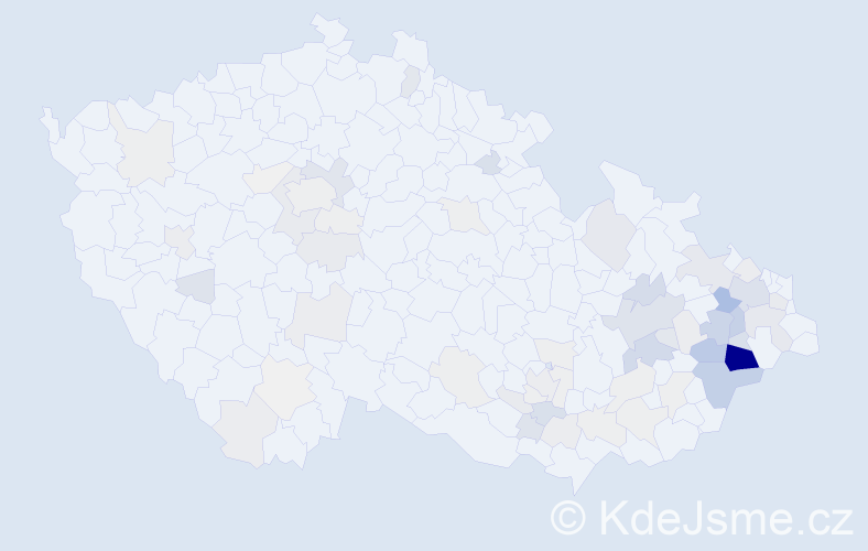 Příjmení: 'Mičkalová', počet výskytů 243 v celé ČR