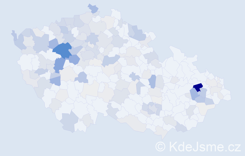 Příjmení: 'Lev', počet výskytů 621 v celé ČR