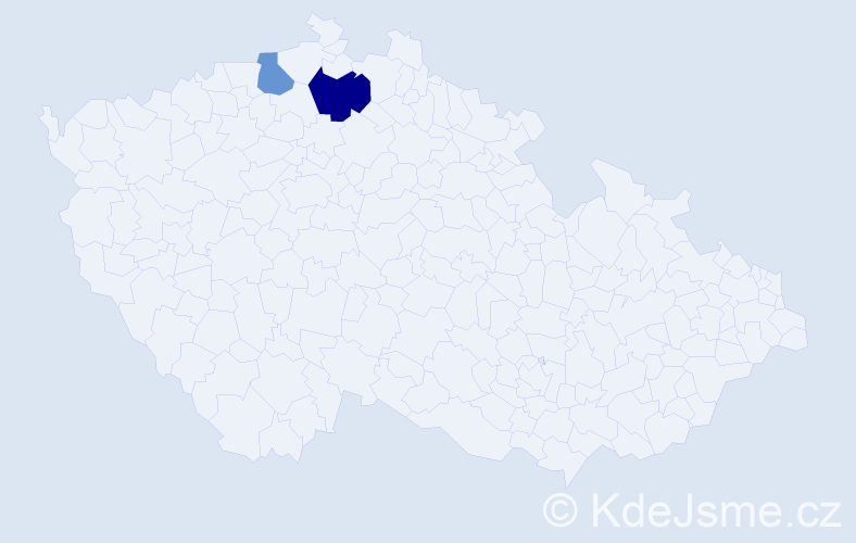 Příjmení: 'Hajžinová', počet výskytů 3 v celé ČR
