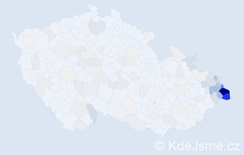 Příjmení: 'Kaletová', počet výskytů 564 v celé ČR