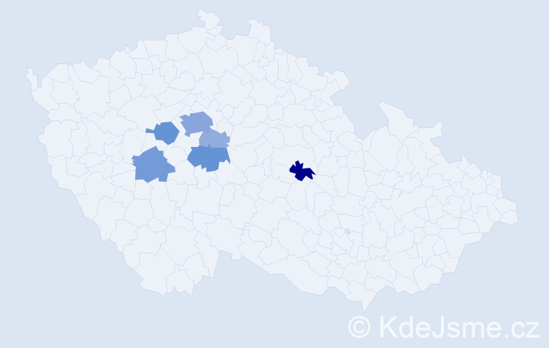 Příjmení: 'Tingl', počet výskytů 23 v celé ČR