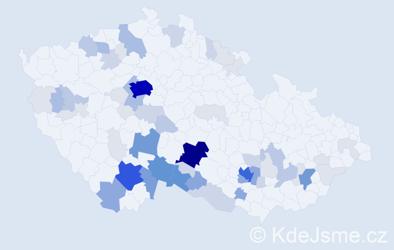 Příjmení: 'Hofbauerová', počet výskytů 223 v celé ČR
