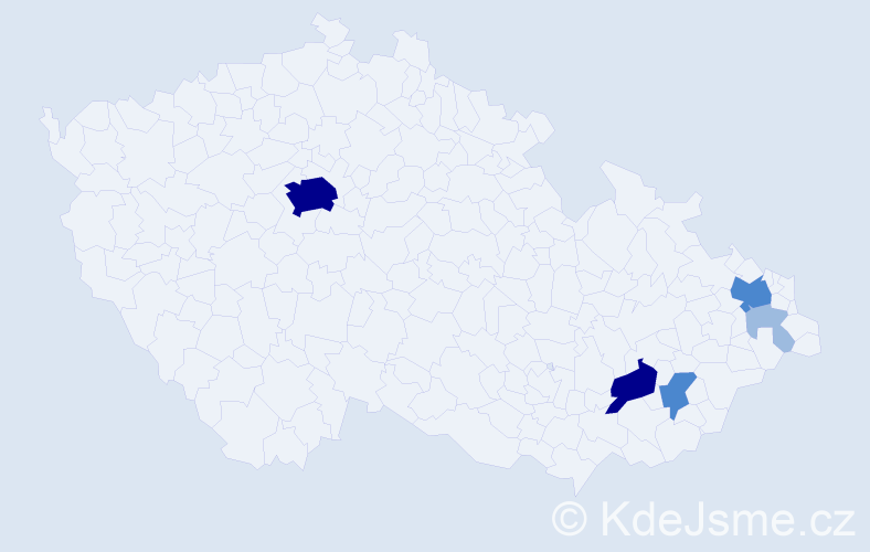 Příjmení: 'Landor', počet výskytů 13 v celé ČR